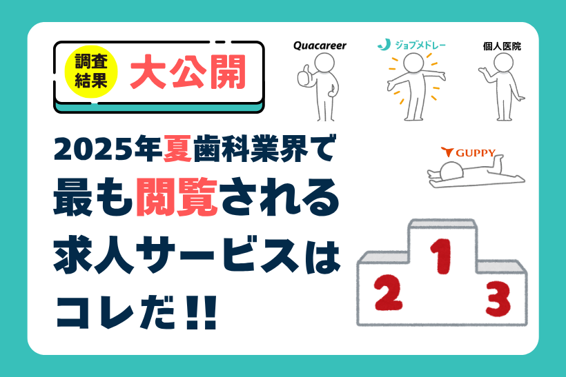 2025年6月 調査報告「今、歯科業界で最も閲覧される求人サービスはコレだ！！」